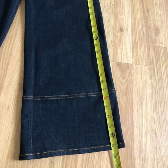 Tory Burch Denim Culottes High Rise Dark Wash Cropped Jeans Women’s SIZE 25 - Picture 4 of 10